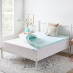Linenspa Swirl Memory Foam Gel Swirl Memory Foam Topper, vaht, sinine, King