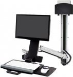 Ergotron 45-273-026 StyleView Sit-Stand Combo System koos v&auml;ikese protsessorihoidjaga - must