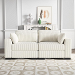 QMTXBYJ 2-kohaline diivan, diivanid ja diivanid, 2-kohaline, kaasaegne Corduroy kangast diivan, modulaarsed diivanid, v&auml;ike teismeliste tuppa, laia k&auml;etoega diivan elutuppa, magamistuppa, 187 x 87 x 85 cm.