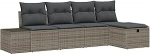 Rantry 5-osaline aiasohva komplekt koos pehmendusega Hall Poly Rattan Garden Lounge Model3359358