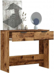 Konsolentisch aus altem Holz, 90 x 36 x 75 cm, mit Schubladen, stabile Spanplatte f&uuml;r Wohnzimmer, Schlafzimmer, Eingangsbereich mit gro&szlig;em Stauraum, strapazierf&auml;hig