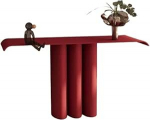 Eingangstisch, Roter minimalistischer Beistelltisch - Moderner Eingangsschrank for das Wohnzimmer Konsolentisch(100cm)