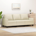 GuyAna 3-kohaline diivan Cream 180 cm kunstnahast modulaarne diivan Noorte diivan Love Seat Kaks diivanit