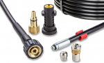 Pipe Cleaning Hose for Pressure Washers 30 m, 200 Bar Pipe Cleaning Set Suitable for K&auml;rcher, Parkside, Lavor, Bosch Professional - Rigid Nozzle, Rotating Nozzle KNOFER