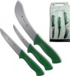 DON CARLOS lihuniku nugade komplekt veiseliha ja punahirv, &auml;&auml;rmiselt terav, PVC kott, konditustamisnuga, n&uuml;lgimisnuga