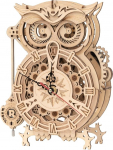 ROKR Owl Clock Construction Kit, 3D puust puzzle t&auml;iskasvanutele, laua kaunistus, kingitus meestele ja naistele (LK503)