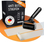 FALKENWERK Libisemiskindlad ribad treppidele [20 tk] - isekleepuvad ja l&auml;bipaistvad libisemiskindlad ribad [15 x 90 cm] - veekindlad libisemiskindlad trepid - trepi libisemiskaitse spaatlirulliga