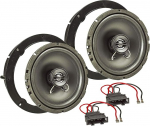 tomzz Audio 4057-006 TA16.5-Pro k&otilde;larite paigalduskomplekt, mis &uuml;hildub VW Golf 4 5 6 6 7 Polo Passat Up Amarok Jetta Lupo EOS 165 mm koaksiaals&uuml;steemiga