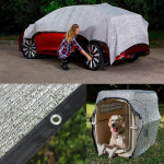 Car Shade Net for Dogs, 3 x 2 m, Aluminium Net, 85% Heat Protection Hood, UV Reflective Protection, Sun Protection, Aluminium Shade Fabric Cover for Outdoor Camping, Greenhouse, Dog, Animals