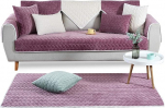 PETCUTE Sofa Protection, Sofa Cover, Non-Slip Scratch Protection, Dog/Cat Sofa Throw, Dog Blanket, Corner Sofa, Protective Cover, Sofa Cover for Living Room, Purple, 110 x 210 cm