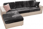 Universal Stretch Velvet Couch Cushion Covers for Sofa L Shape Sofa Cover Soft Protective Slipcover L-Shape Sofa Replacement with Elastic Edge (3 Seater Cover, Dark Grey)
