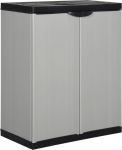 vidaXL aia hoiukapp koos 1 alusega plastkapp Kodumajapidamise kabinet k&uuml;lgkapp aia kapp hall must 68 x 40 x 85 cm