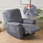 Highdi Stretch Cover for Relaxing Chair, Complete Arm Chair Protector, 4-osaline kaasaegne tr&uuml;kitud tugitooli kate, Stretch Recliner Chair Covers for TV Chair, Recliner Sesse, Rocking Chair (tumehall)