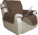 ISSUNTEX Doppelter Schutz, 100 % wasserdicht, f&uuml;r Wohnzimmer, wendbarer M&ouml;belschutz, Liegestuhl, Couch, Sofa, Schonbezug f&uuml;r Hunde, Haustiere, Kinder (&Uuml;bergro&szlig;e Liege, Braun/Beige)
