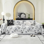 LiveGo Chenille AB Side Slipcover nurgas diivanile, aastaaegne kaitse, diivanikate koertele, diivanikate, kahekohaline kate, futonikate, L-kujuline diivanikate koos tupsuga (Hall, 180x260cm)