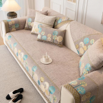 tianxinbaobei Boho diivanikate libisemiskindel veekindel pestav diivanikate &scaron;enill m&ouml;&ouml;bli kaitsja (kreemikas, 90x210cm/36x82/4 istekohaga)