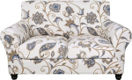 SearchI Stretch Diivan Cover Printed Floral 3 Pieces Two Seater Slipcover koos 2 eraldi padjakattega, pestav m&ouml;&ouml;bli kaitsja elutuppa (Loveseat, Love Flower)