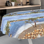 ANRO D0012AD-OV200 &Otilde;lilina laudlina pestav &otilde;lilina aialina v&auml;ljas siseruumides ovaalne 200 x 140 cm l&otilde;igatud servaga puhkuseks
