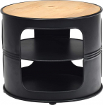 GIANTEX 3-astmeline kohvilaud, k&uuml;ljelaud, avatud riiulitega elutoa laud, &uuml;mmargune &otilde;lit&uuml;nnim&ouml;&ouml;bel, veinit&uuml;nn, t&ouml;&ouml;stuslik diivanilaud, puit- ja metallraam, kohvilaud, teelaud, bistrolaud