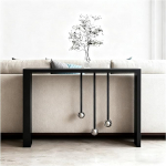 Konsolentisch Moderner Eingangstisch, Eingangshalle, Wohnzimmerdekoration, Schmaler Konsolentisch, Hinter Dem Sofatisch F&uuml;r Home Office Villa(Black,140cm/55.1in)