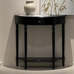 Moderner Konsolentisch f&uuml;r den Eingangsbereich - schmaler Sofatisch mit 2 Schubladen und doppeltem runden Metallfu&szlig; - schicker Flur-Akzenttisch f&uuml;r Wohnzimmer und Heimdekoration (valge, 80 cm)