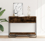 Kitsas konsoollaud Avatud riiul diivanilaud 100x35x74.5cm &Otilde;huke sissep&auml;&auml;sulaud Puidust kohvilaud v&auml;ikestesse ruumidesse Elutuba koridor Rustic Brown