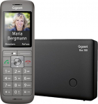 Gigaset CL660HX - DECT-telefon juhtmevabalt ruuterile - Fritzbox, antratsiitmetallist & DECT baasjaamakast 100 oma sides&uuml;steemi jaoks koos Gigaset telefonitorudega, mustas v&auml;rvitoonis.