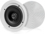 Pyle 5.25" paar Bluetooth Flush Mount In-wall In-ceiling 2-Way Speaker System Quick Connections Changeable Round / Square Grill Polypropylene Cone & Polymer Tweeter Stereo Sound 150 Watt (PDICBT552RD)
