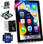 1 DIN autoraadio juhtmevaba CarPlay, Android Auto Mirror Link, p&ouml;&ouml;ratav HD puuteekraan (10,1 tolli), Bluetooth, FM-raadio, USB/TF/AUX pordid, SWC+ tagantvaate kaamera.