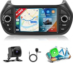 4+64G autoraadio Fiat Fiorino 2008-2016 juhtmevaba Carplay Android autole, 7-tolline Android puuteekraan Bluetooth 5.0/WiFi/FM/RDS/GPS/SWC/HiFi/Canbus+AHD tagumine kaamera + mikrofon