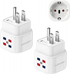 LENCENT Dominikaani Vabariigi B-t&uuml;&uuml;pi reisimisadapter reisipistikupesa reisipistikupesa vooluadapter 2 tk.