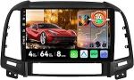 MSD Autoradio f&uuml;r Hyundai Santa FE (2006-2012) | 4G+64G,Octa-Core - Android 14 GPS Navi Radio | CarPlay Android Auto Lenkradsteuerung Dual-Band WiFi DSP DAB | Tagfahrkamera | 2 Din 9 Zoll
