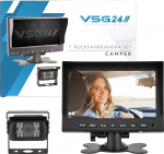 VSG 24 tagurduskaamera 7-tolline matkaauto komplekt koos kaamera, monitori, kaabliga - veekindel &ouml;&ouml;vaatlus 12 V - 24 V lihtne paigaldus / vastupidav tagurduss&uuml;steem auto haagissuvilale haagissuvilale haagissuvilale matkaautodele