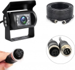 CAMECHO tagurduskaamera koos 10 m autovideo pikenduskaabliga 4-poolse lennundus&uuml;hendusega, veekindel l&ouml;&ouml;gikindel IR &ouml;ise n&auml;gemise laia nurga tagurduskaamera bussi/auto matkas&otilde;iduki/veoauto/haagise/pakiauto jaoks