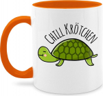 Mug 325 ml - avaldus - Chill Toad Turtle - 325 ml - oranž - Chiller Coffee Cup Toad Tea Cup Turtle Coffee Cups Chilling Coffee Mug Turtle Chill Turtle Turtle