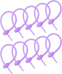 hankimise kaart korduvkasutatavad kaablisidemed 6-tollised silikoonist sidemed kotiklambrid, universaalsed silikoonist sidemed kaablisidemed leib sidemed kodumajapidamises Twist Ties korduvkasutatavad Twist Ties (lilla pakend 20)