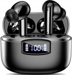 Juhtmevabad k&otilde;rvaklapid, Bluetooth 5.3 k&otilde;rvaklapid, ENC m&uuml;rasummutus, Bluetooth k&otilde;rvaklapid 40-tunnise LED-energian&auml;itajaga, HiFi Stereo, puutetundlik juhtimine, IP7 veekindel/ higikindel, juhtmevaba