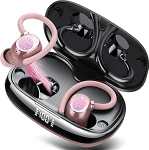 Bluetooth k&otilde;rvaklapid Sport, k&otilde;rvaklappide juhtmevabad Bluetooth 5.4 koos 4 ENC m&uuml;rav&auml;hendusmikrofoniga, 80 tundi m&auml;nguaega s&uuml;gava bassiga, IP7 veekindlad k&otilde;rvaklapid k&otilde;rvakonksudega, LED-ekraaniga