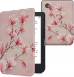 kwmobile Flip Case &uuml;hilduv Kobo Clara 2E / Tolino Shine 4 &uuml;mbris - eReader Case - Magnolia Pink White Dusky Pink