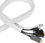 LogiLink KAB0091 Kaabelmuhv koos t&otilde;mblukuga L&auml;bim&otilde;&otilde;t 50 mm V&auml;rv: valge 5 m