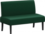 Yaheetech Kitchen Sofa 2-Seater Bench Upholstered Sofa Made of Corduroy Fabric Double Sofa without Armrests Fabric Sofa Lounge Sofa for Living Room / Entrance Area / Office Green