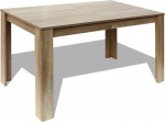 yorten Dining Table Wooden Table Kitchen Table Oak 140 x 80 x 75 cm (L x W x H) for Dining Room or Kitchen