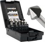 Sinkide komplekt HSS Cobalt 6 tk 90&deg; Sinkide komplekt 3 pinna v&otilde;lli l&auml;bim&otilde;&otilde;t 6,3-20,5 mm metallist, roostevabast terasest, plastikust ja puidust sinkide jaoks