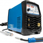 IPOTOOLS MIG-225SYN Inverter Welding Machine MIG MAG - Protective Gas Welding Machine with 225 Amps/Synergic Function/Cored Wire and Electrodes/E-Hand/Digital Display/IGBT / 230 V