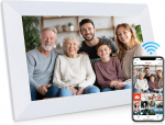 Frameo 10,1-tolline WLAN digitaalne pildiraam, 1280 x 800 HD IPS puuteekraaniga pildiraam, 32 GB suur m&auml;lu, automaatne pildi p&ouml;&ouml;ramine, toetab seinale kinnitamist, Frameo rakenduse fotode ja videote jagamine