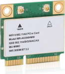 Yunseity AX200HMW WiFi 6 traadita kaart Dual Band 802.11 A/B/G/N/AC/AX Half PCI-E WiFi kaart v&otilde;rguadapter BT5.2 PC, s&uuml;learvutid, Ainult WIN10 (64bit) jaoks.