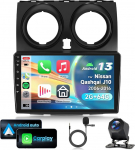 2G 64G VECHTEL 9" Bluetooth-Autoradio f&uuml;r Nissan Qashqai J10 2006-2016 Carplay Android Auto,EQ,1064 * 600,WiFi GPS,Mirror Link,RDS/FM Radio 2 Din mit AHD Tagfahrkamera
