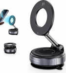 Vaakum magnetiline mobiiltelefoni hoidja auto Magsafe autohoidja jaoks, 360&deg; p&ouml;&ouml;ratav kokkupandav kaasaskantav magnetiline mobiiltelefoni hoidja, &uuml;hildub iPhone 16 15 14 14 13 12 Pro Max, MagSafe juhtmega