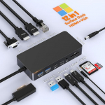 Microsoft Surface Dock 2, Surface dokkimisjaam 12 in 1 Triple Display Surface Dock 2 HDMI 4K + VGA jaoks Surface Pro 11/10/9/8/&times;/7/6/5/4/3, Surface Laptop 7/6/5/go/4/3/2/1, Surface Book Laptop 3