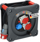 Brennenstuhl Professional ehitusplatsi kaablirull KD 3200 C7 CEE pistikuga, 2 CEE pistikupesa ja 1 maanduskontaktpistikupesa (30 m kaabel, must, p&uuml;siv v&auml;litingimustes kasutamiseks, valmistatud Saksamaal)